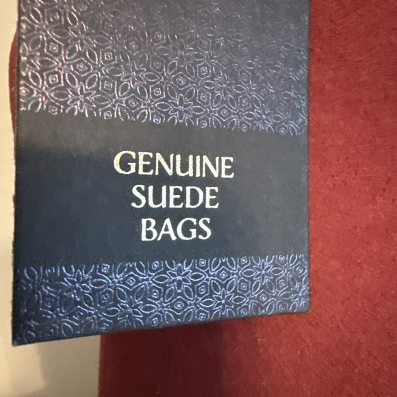NWT Red Suede Leather Small Shoulder Bag Casual Career Basic Essential Chic - Picture 10 of 13